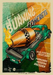 Plakat “Burning Concrete”
