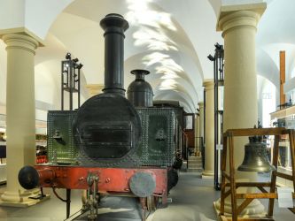 Original Dampflokomotive Muldenthal im Verkehrsmuseum Dresden
