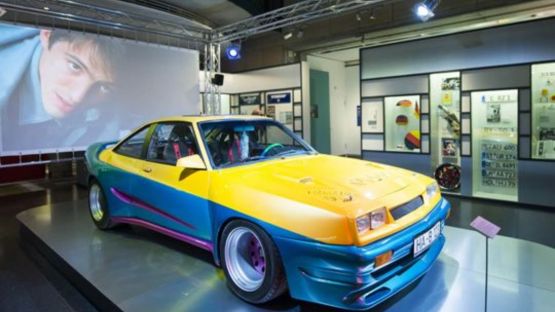 Der originale Opel Manta im Verkehrsmuseum Dresden aus dem Film Manta, Manta