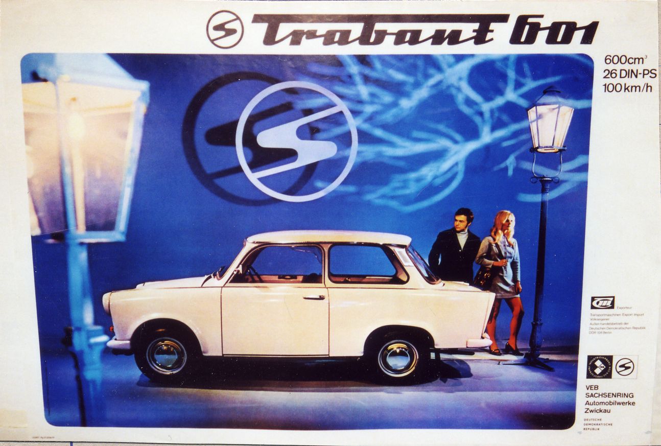 Werbeplakat für Trabant 601, VEB Sachsenring Automobilwerke Zwickau, Dewag Dresden 1972