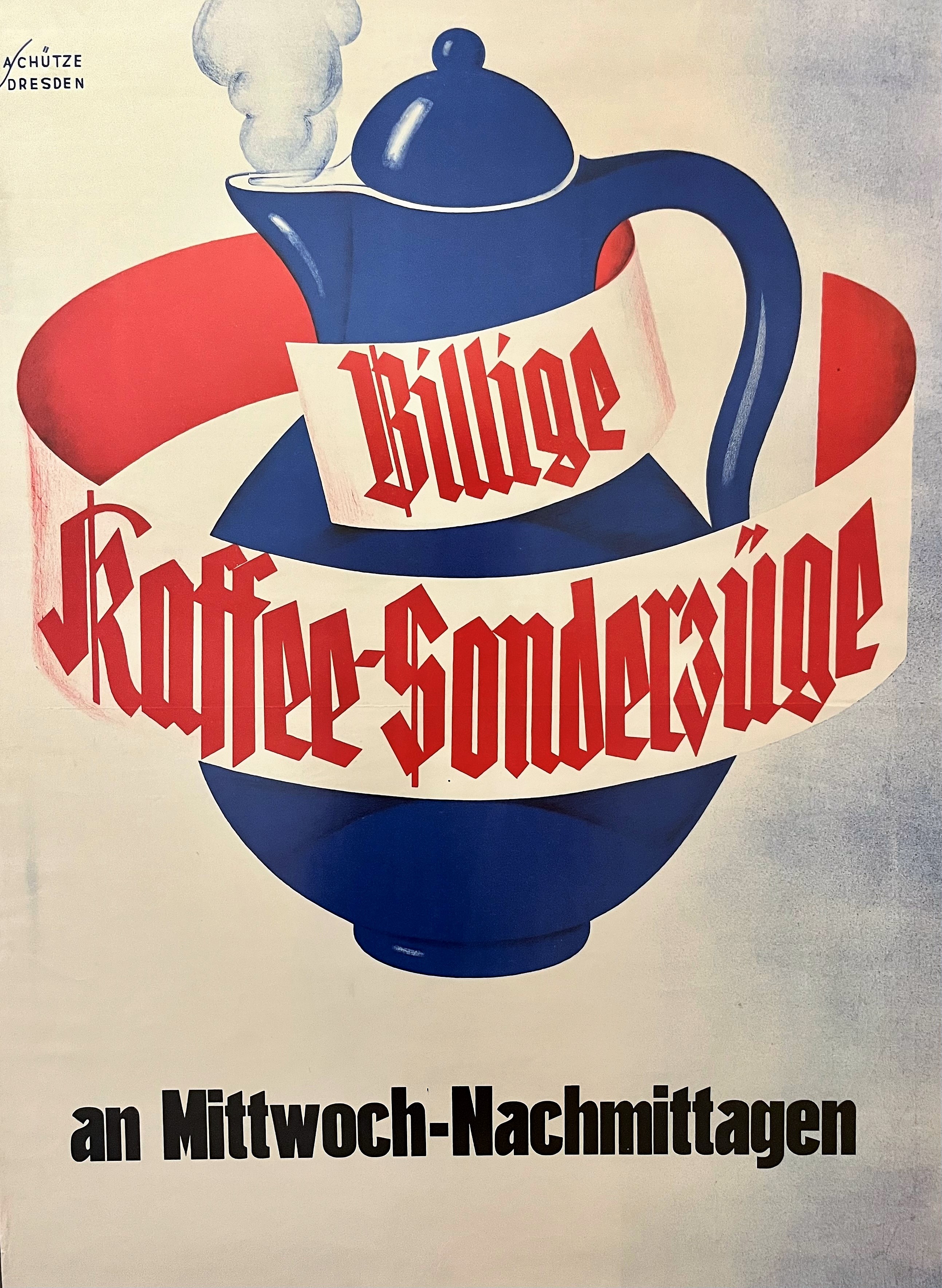 PL 245, Werbung Deutsche Reichsbahn, Billige Kaffeesonderzüge, um 1930