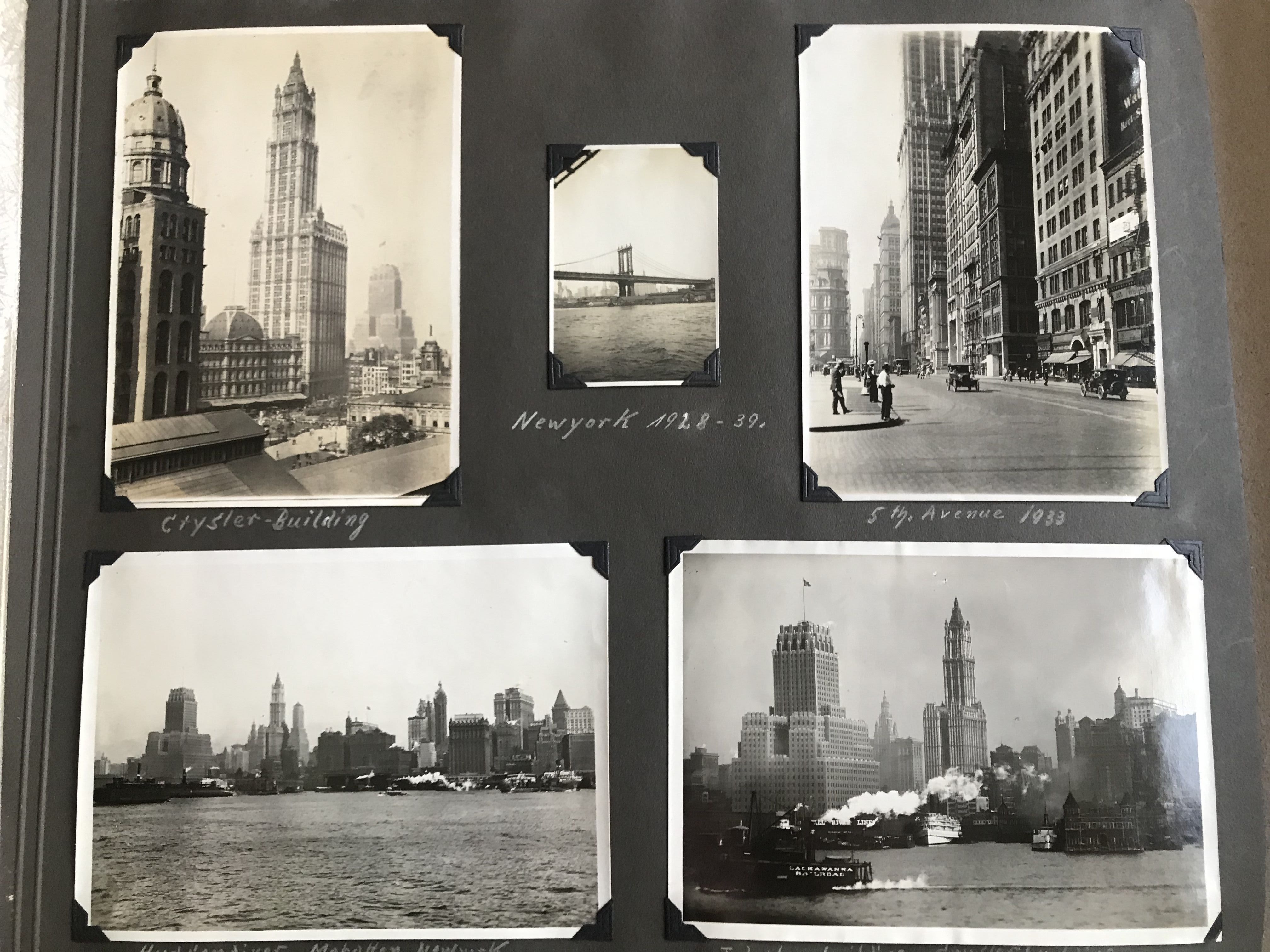 schwarz-weiß Fotografien von Wahrzeichen in New York in den 1930er Jahren