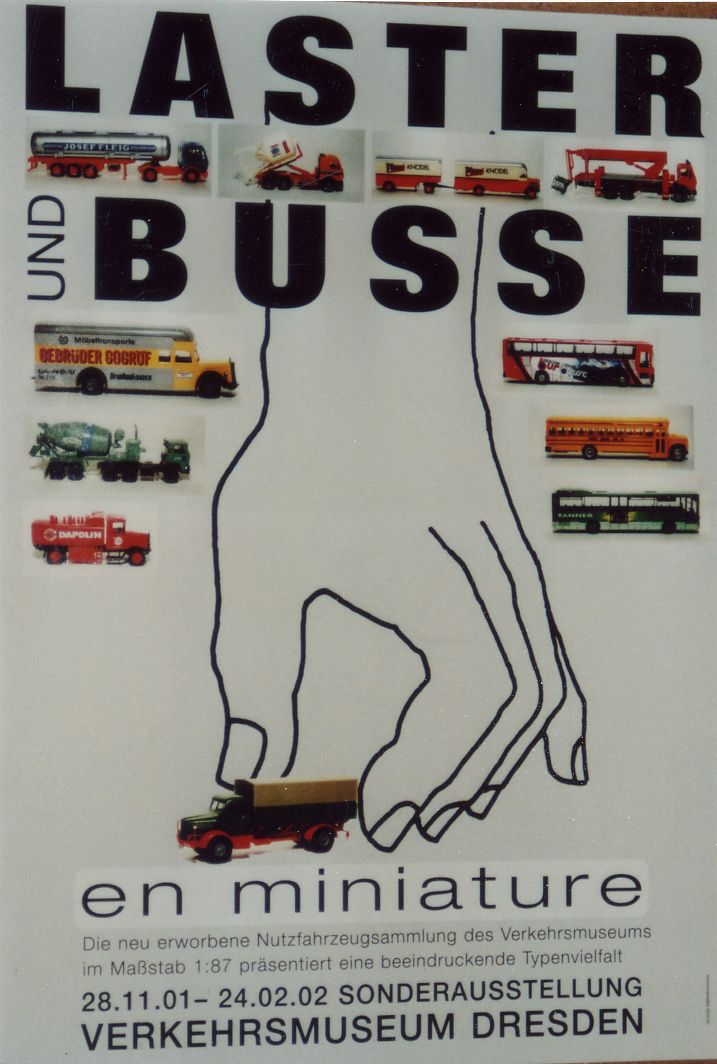 Laster und Busse en miniature, Sonderausstellung im Verkehrsmuseum, 28.11.2001 - 24.02.2002
