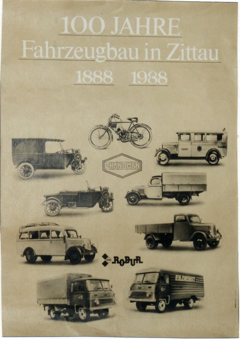 100 Jahre Fahrzeugbau in Zittau, 1888 - 1988, Phänomenwerke