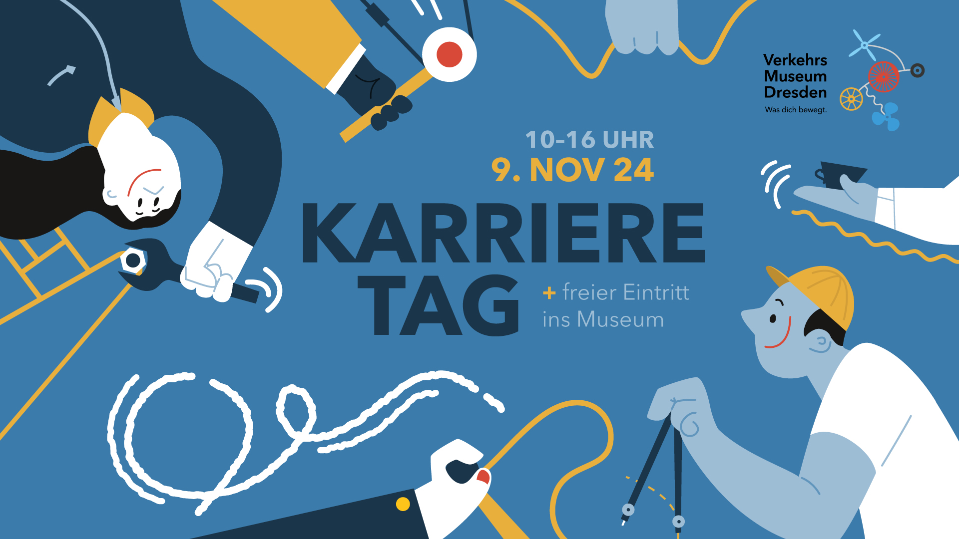 Karrieretag im Verkehrsmuseum Dresden am 9. November 2024 (10-16 Uhr) mit freien Eintritt ins Museum