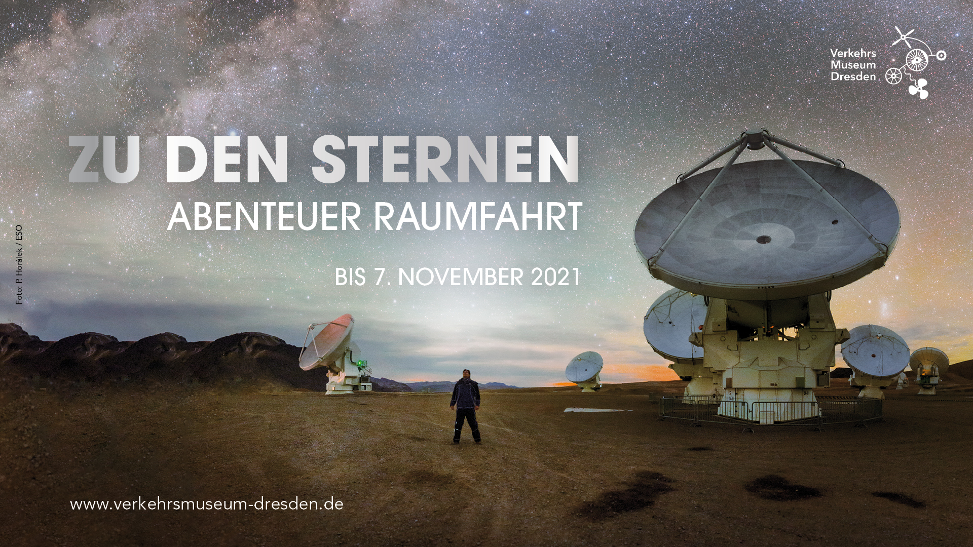 Titelmotiv Ausstellung "Zu den Sternen. Abenteuer Raumfahrt"